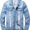 Men's Distressed Denim Jacket