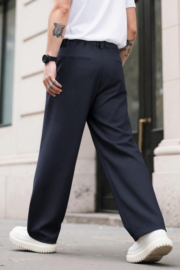 img-34ece3fa8b5c7e805320 Men's Pleated Wide Leg Trousers