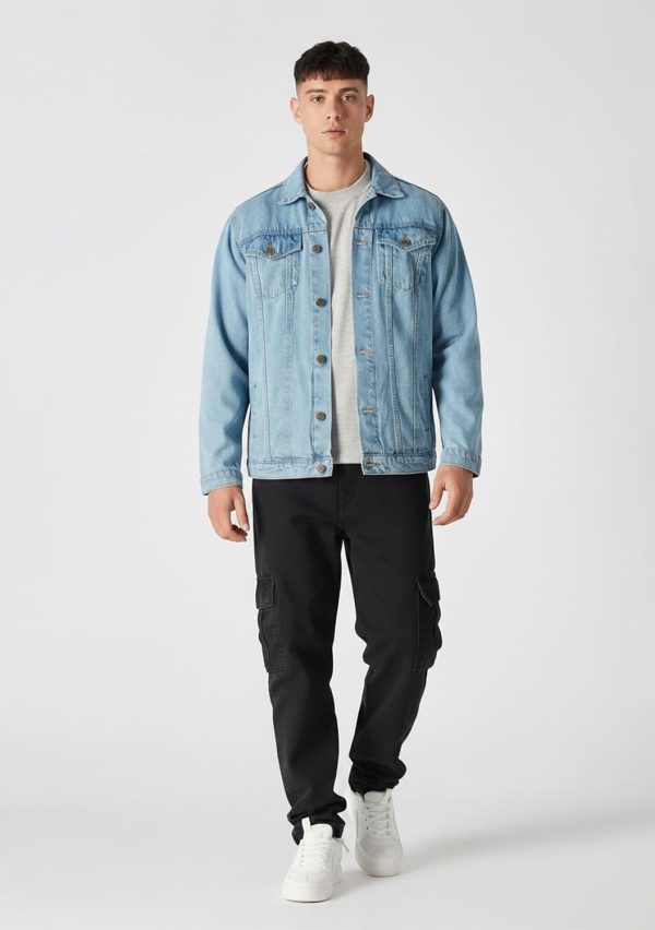 img-3a8e5d505f7899af84c7 Men's Denim Trucker Jacket