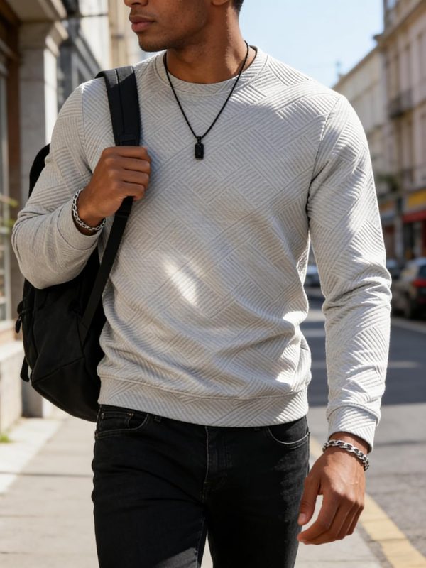 img-51321f7e03227808f51e Men's Jacquard Sweatshirt