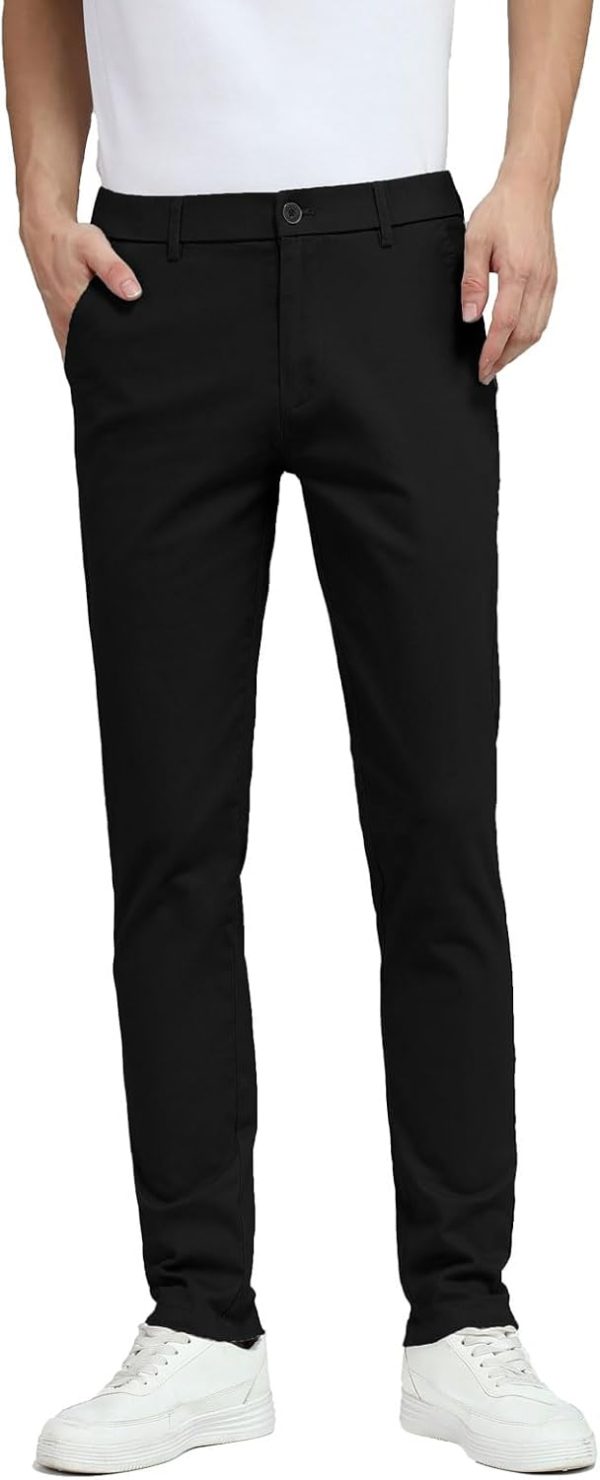 img-7fc765a2e4543c7273ae Men's Slim Fit Khaki Trousers