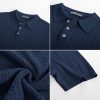 img-830ba5bd477ec2034f79 Men's Textured Knit Polo Shirt