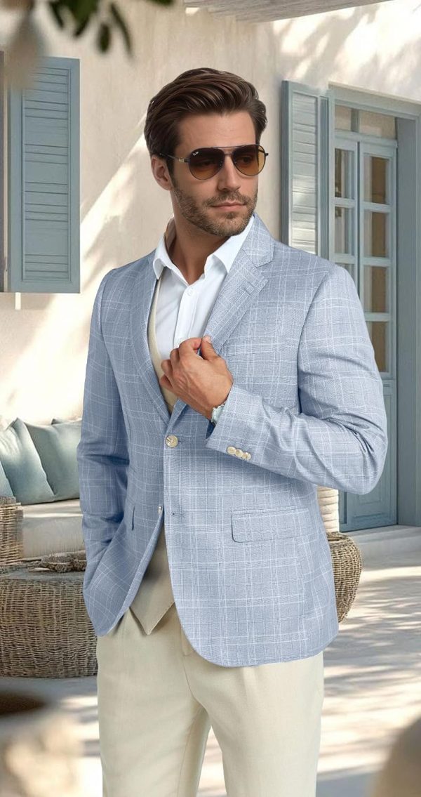 img-98803a35fae86305c480 Men's Plaid Blazer Jacket