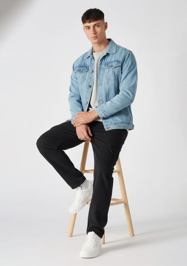 img-aa267512042b7a9d97f4 Men's Denim Trucker Jacket