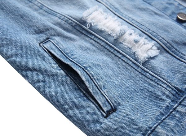 img-ac847e6ff2509f12bd05 Men's Distressed Denim Jacket