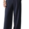 Men's Pleated Wide Leg Trousers