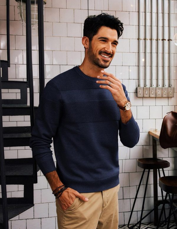 img-bc6420e0afe58dba9f7c Men's Textured Knit Sweater