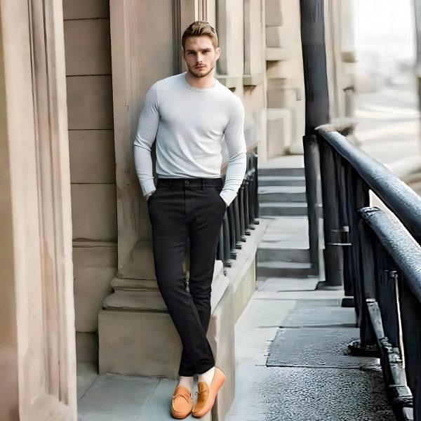 img-cf058c657b8613b0bc85 Men's Slim Fit Khaki Trousers