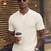 img-de9e70cf5d68fdbd21bc Men's Textured Knit Polo Shirt