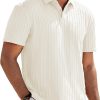 Men's Textured Knit Polo Shirt